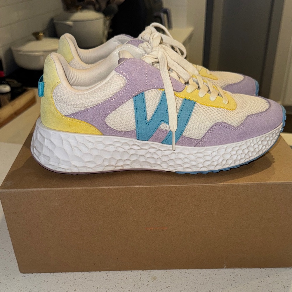 Vintage Havana Sneakers in Purple, Yellow, and Blue